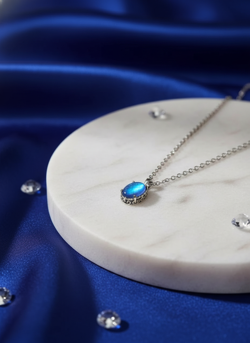 Classic Style| Handcrafted Blue Morpho Luminance Necklace