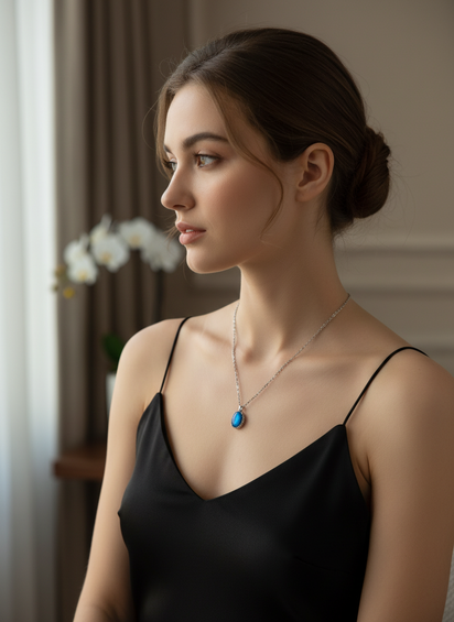 Classic Style| Handcrafted Blue Morpho Luminance Necklace